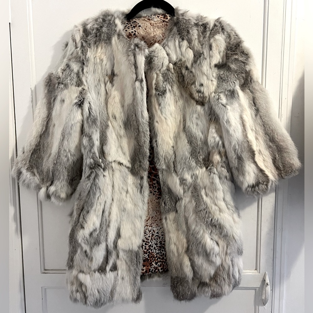 Vintage Handmade Reversible Fur & Silk Coat - Burning Man and Coachella Ready 🔥